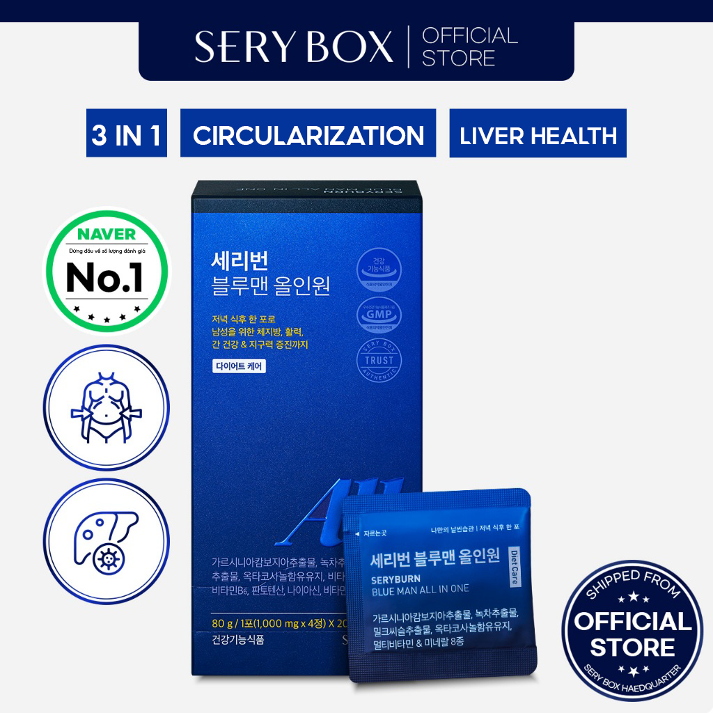 Seryburn Blueman All In One dietary supplement protects the liver